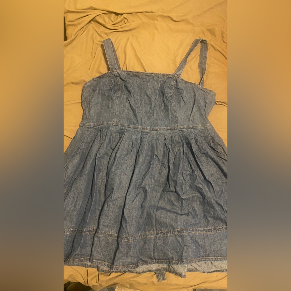 Denim Plus Size Baby Doll Dress